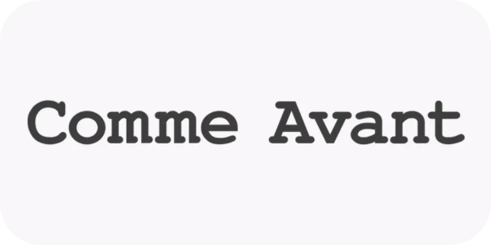 Logo Comme Avant