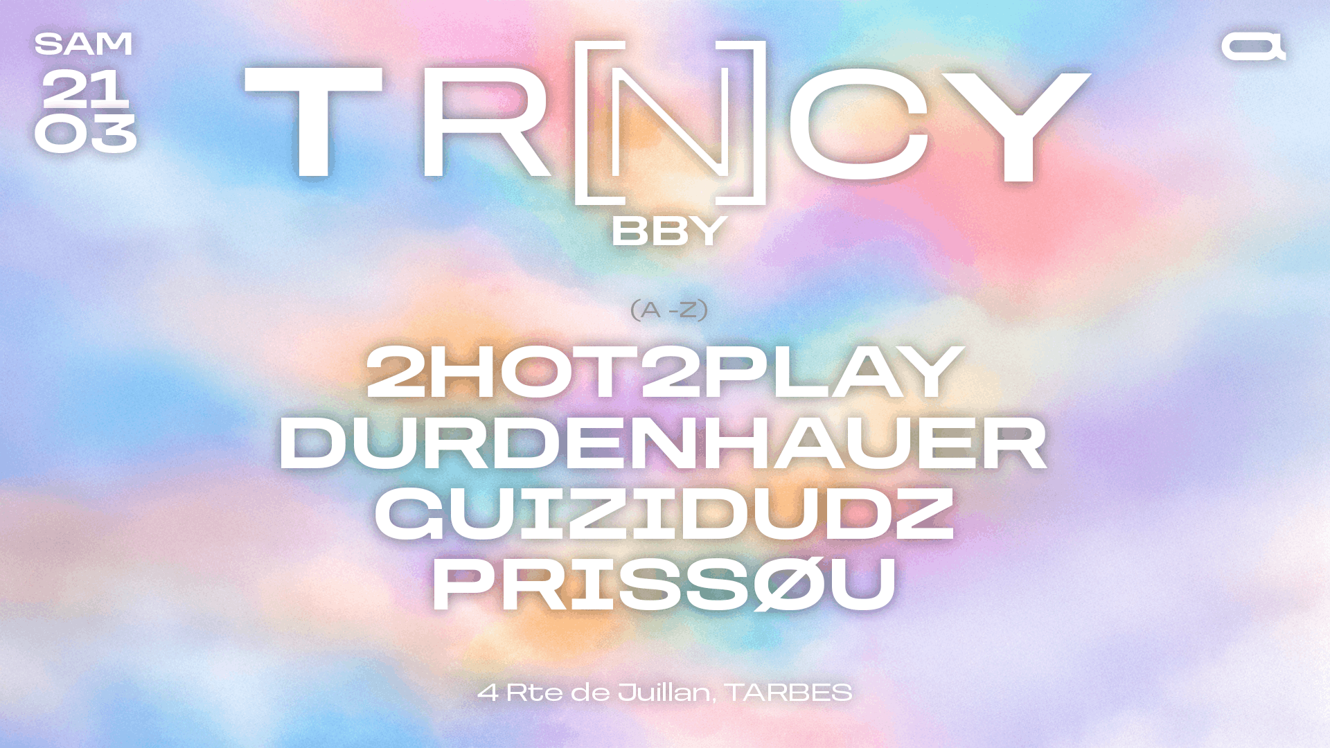 Affiche TR[N]CY BBY | SAMEDI 21 MARS