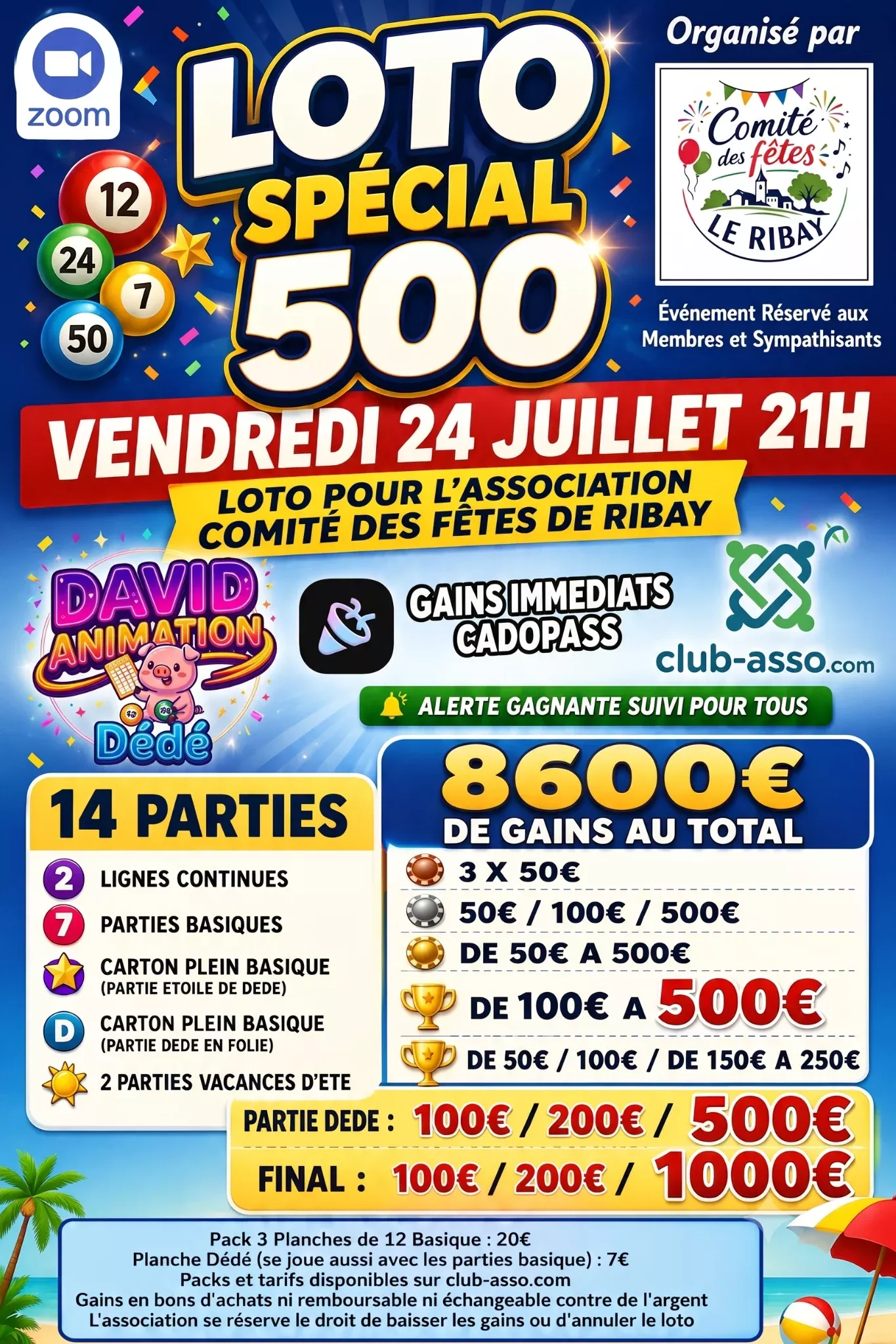 Affiche Comité des fêtes LE RIBAY - Vendredi 24 Juillet