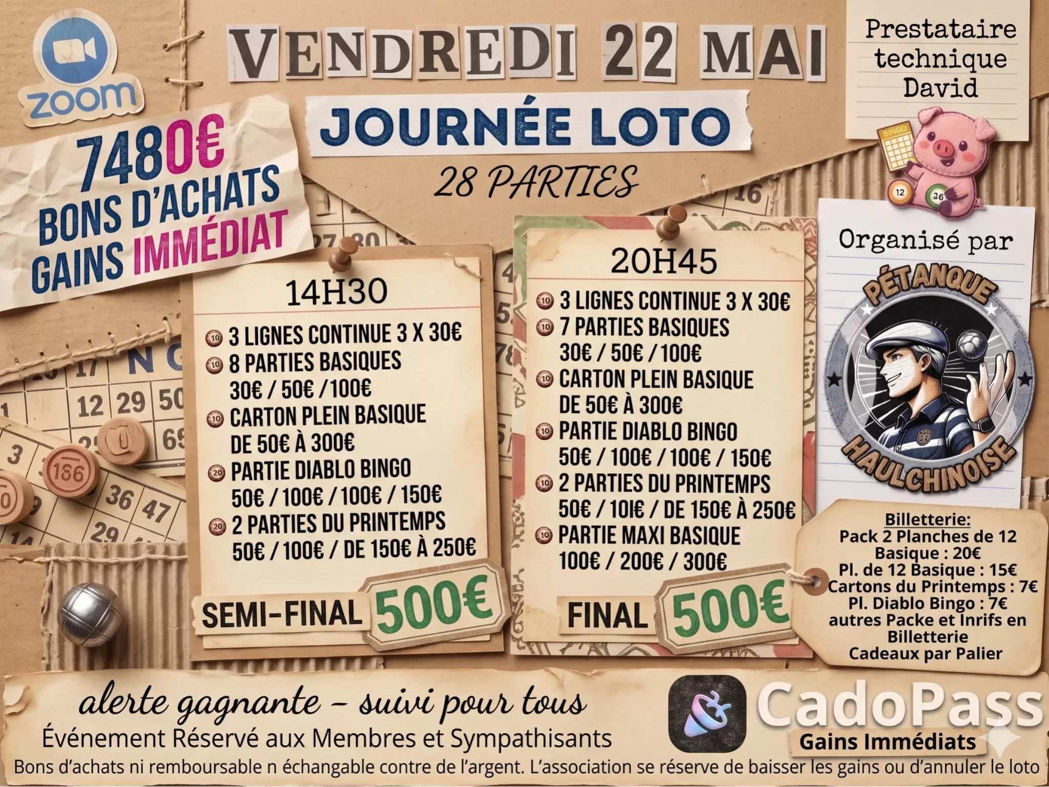 Affiche Pétanque Haulchinoise - Vendredi 22 Mai