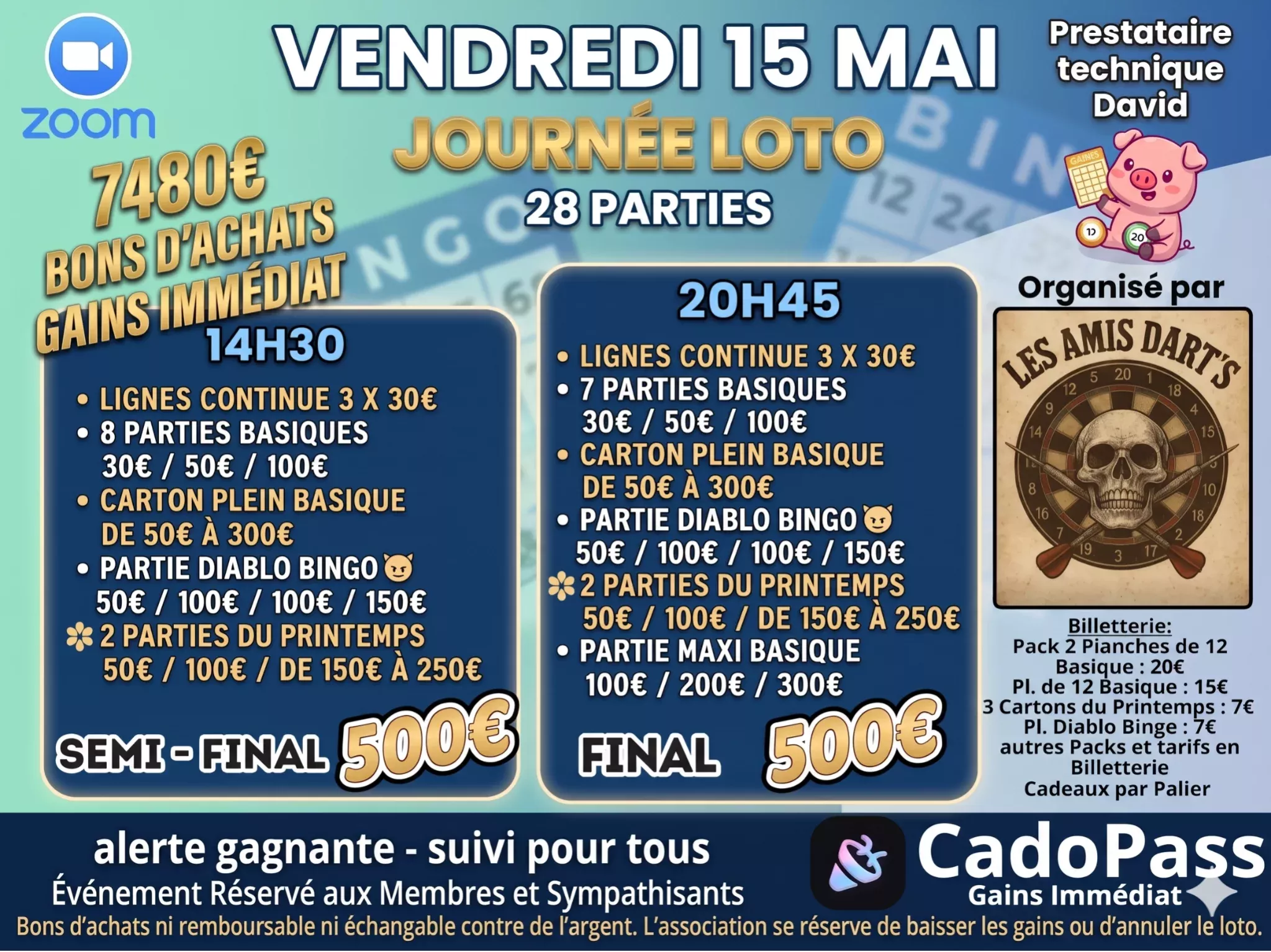Affiche Les Amis Dart's - Vendredi 15 Mai