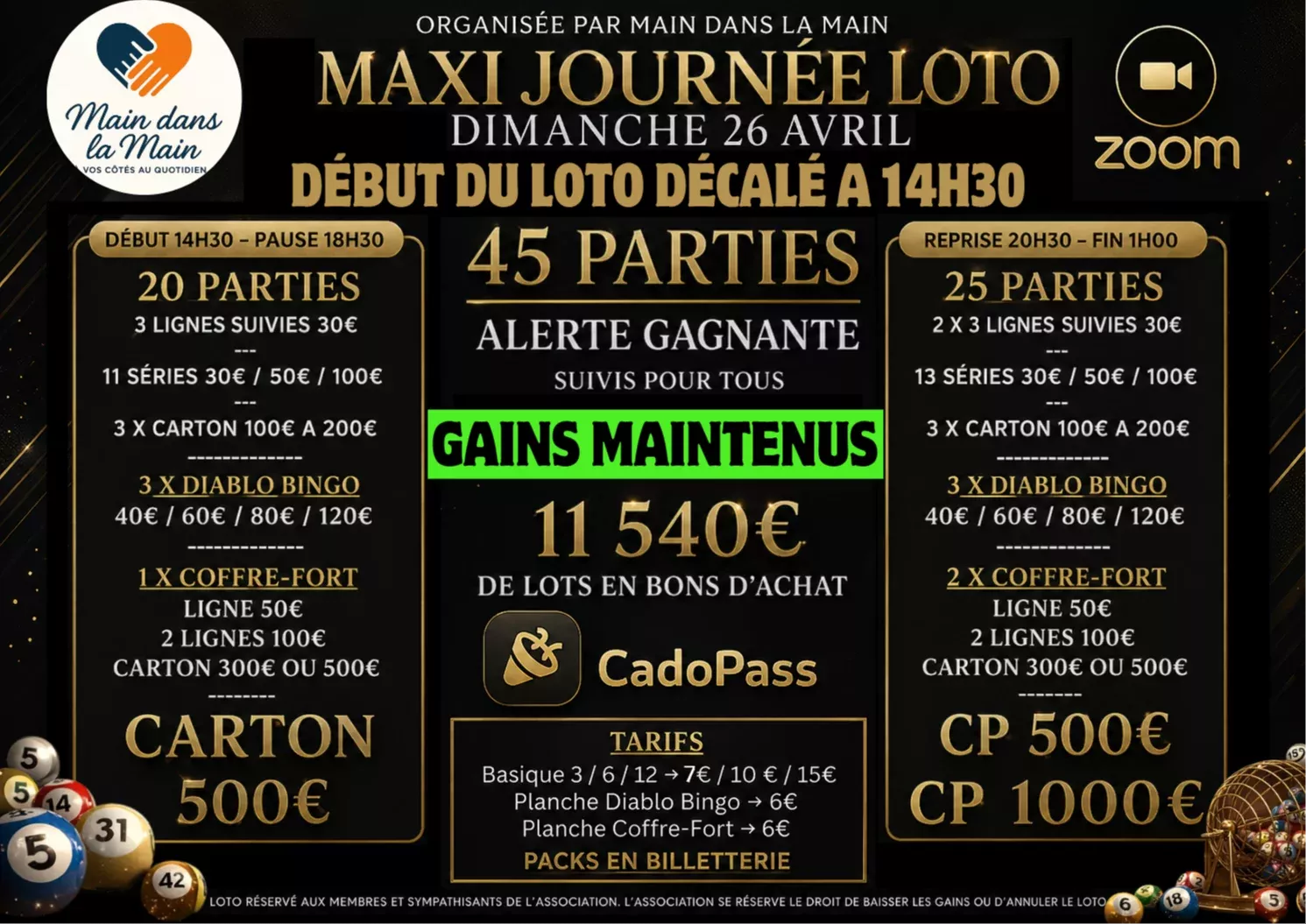 Affiche Main dans la Main - Dimanche 26 avril